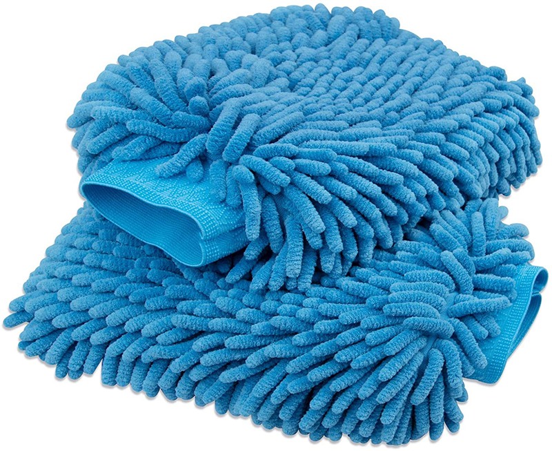 ถุงมือล้างรถไมโครไฟเบอร์ Chenille ระดับพรีเมียม